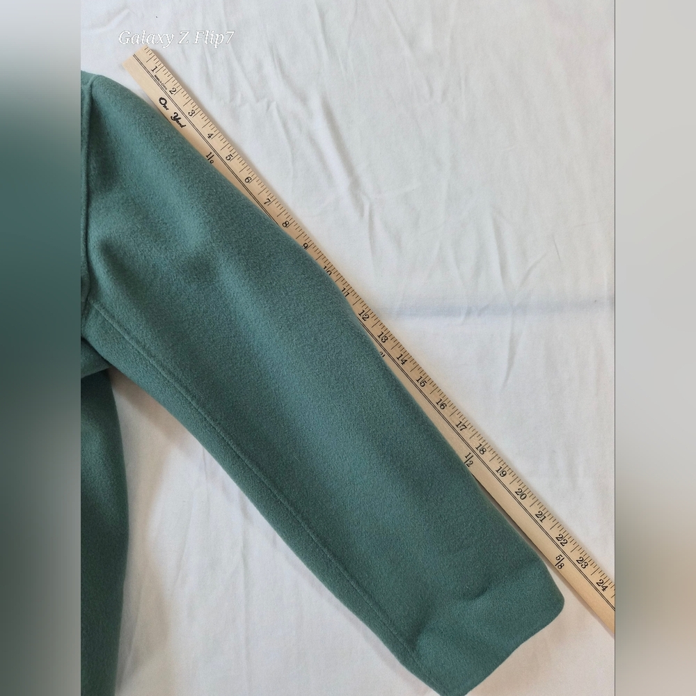 Talbots Petites 100% Wool Coat - Sage Green - Size 16P - Vintage - Picture 9 of 12